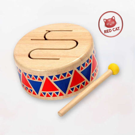 레드캣협력사 플랜토이즈 우든드럼 원목 아기드럼 타악기 리듬놀이 음감발달 장난감