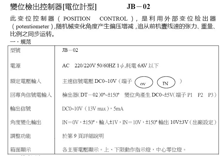 오리지널 JB-02 텐션 컨트롤러 CS-JB-02 DT-02