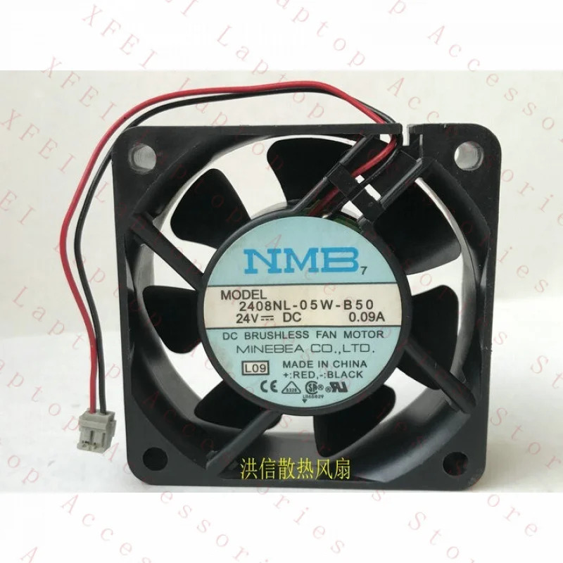 C NMB 팬2408NL-05W-B50 DC24V 0.09A 6020 6CM 2선