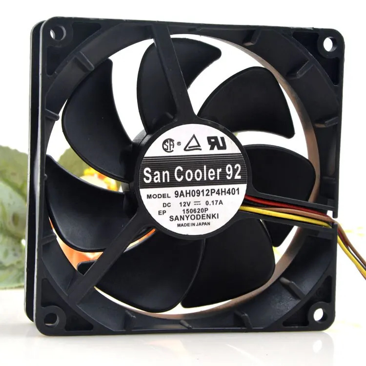 9AH0912P4H041 9025 12V 0.17A 9CM PWM 속도 제어 저소음팬