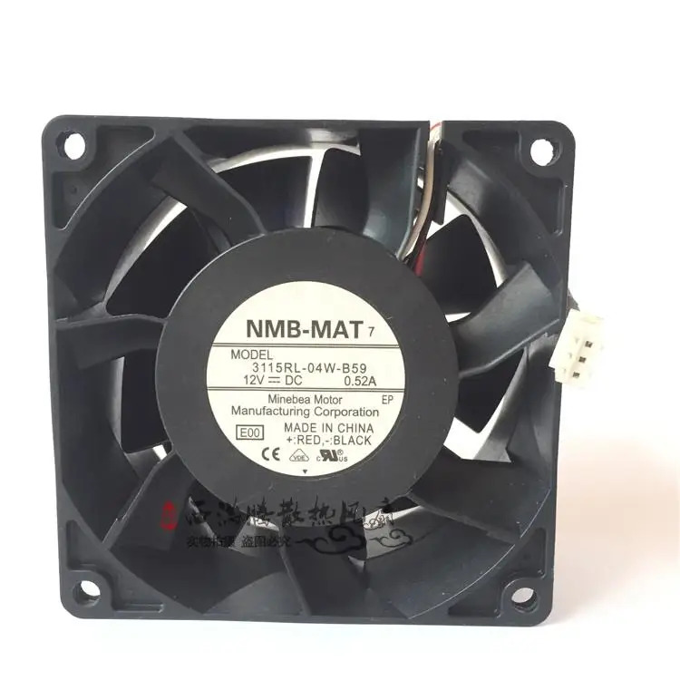 NMB-MAT 3115RL-04W-B59 12V 0.52A 8038 8CM 8cm x 3.8cm 3선 서버팬