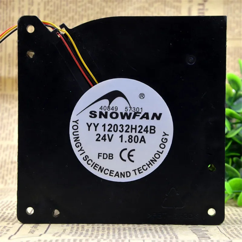 JFG 스노우팬 YY12032H24B DC 24V 0.6A 12cm 12032 120x120x32mm 이볼 베어링 냉각팬