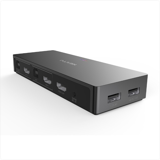 4K 2포트 HDMI USB KVM 스위치 PC 2대 키보드 마우스 공유기 - 상세 이미지 2