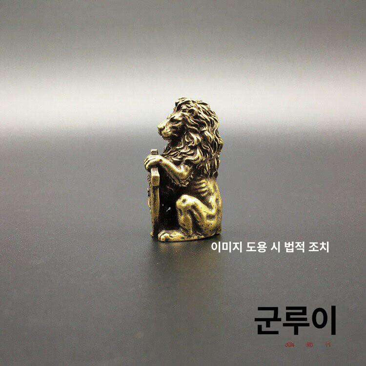 사자상 야외 조각상 가든 피규어 동상 조경 미니어처 단일 항목 - 상세 이미지 3
