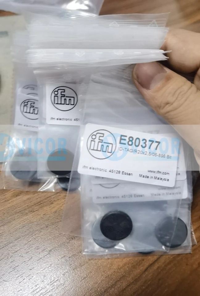 IFM 센서 E80377 RFID 트랜스폰더 ISO 15693 13.56 MHz UID 8바이트 고유 시리얼 28블록 4바이트