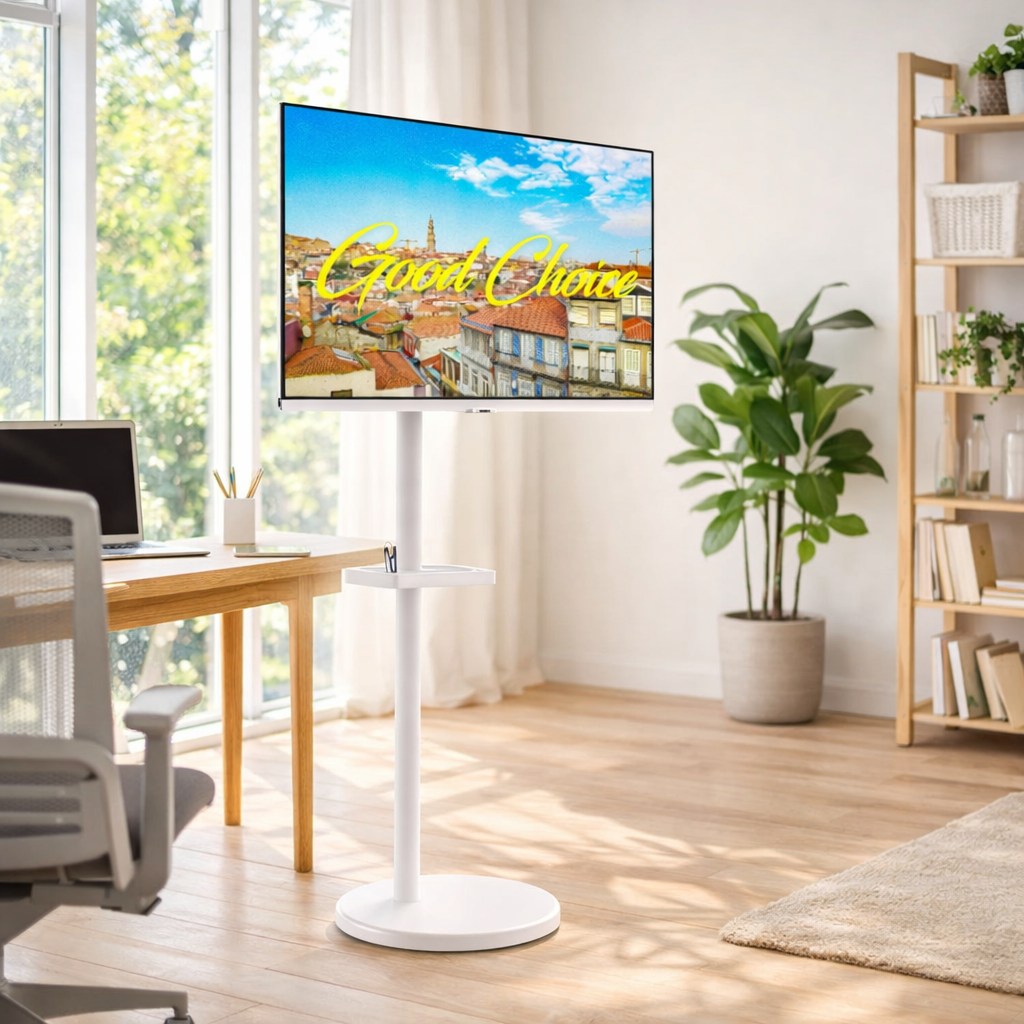 오베닉 3세대 삼탠바이미 이동식 티비 거치대 스탠바이미 LG 삼성 TV 이동형 스탠드(화이트) 이미지 7