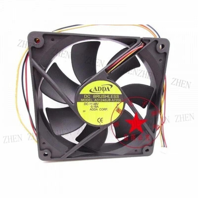 Y AD1248UB-A72GL 12CM 48V 0.16A 3선 산업제어 인버터 팬