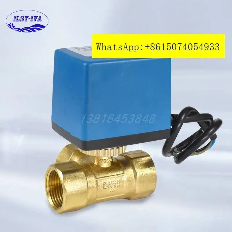 Haoshui G3A 전기 볼 밸브 황동 내부 와이어 버클 3 선 2 제어 AC220V 3방향 스위치