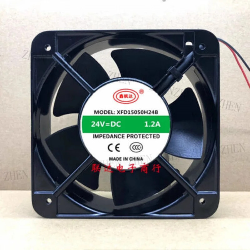 Y XFD15050H24B DC24V 1.2A 2선식 15050 15CM 인버터 냉각팬용