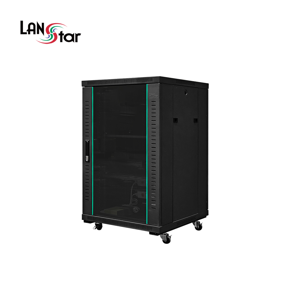 랜스타 LS-1000HB 허브랙 검정 18U 1000x600x600 통신랙 국제규격 - 상품 이미지