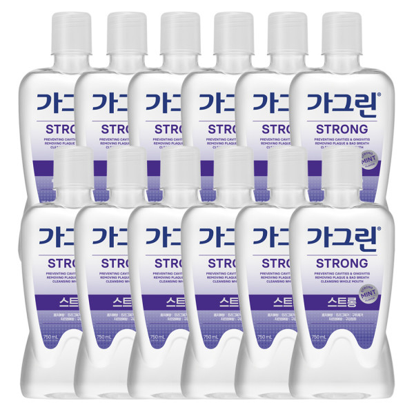 가그린 스트롱 구강청결제 750ml x 12개(한박스) - 상품 이미지