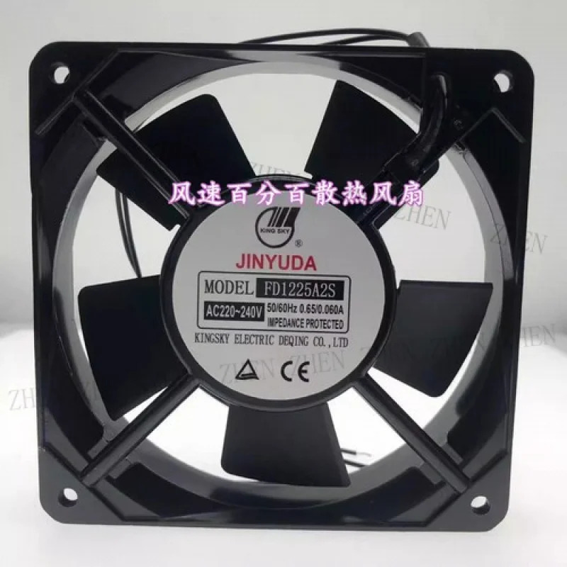 Y FOR JINYUDA FD1225A2S AC220-240V 0.65-0.6A 2선식 냉각팬