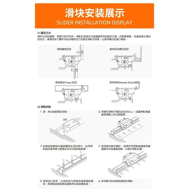 대만 PDF 선형 가이드 슬라이더 DFH DFS15B 20A 25B 30A 35B 45BL BS AL AS