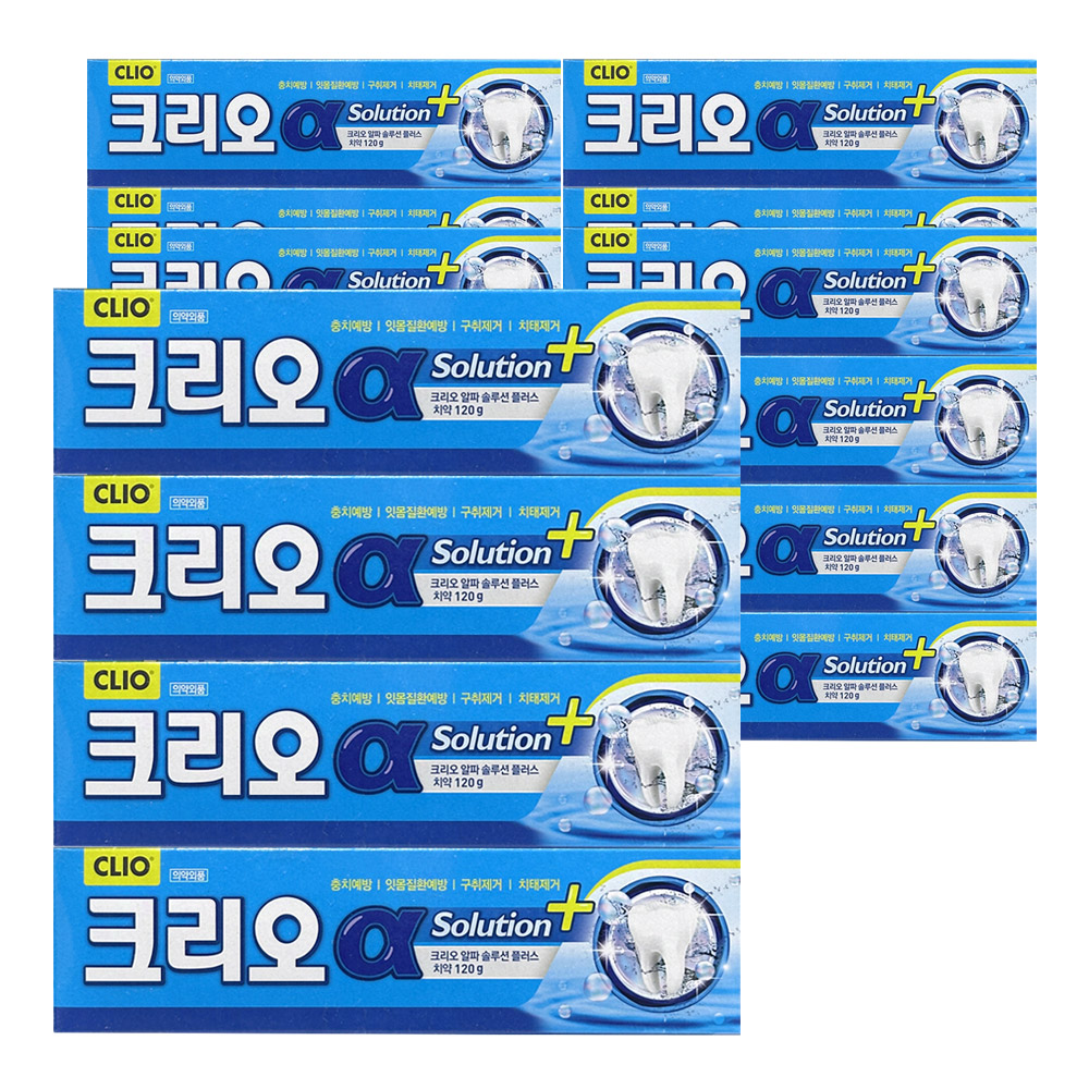 크리오 알파 솔루션 플러스 치약 120g 4개입 5개 - 상품 이미지