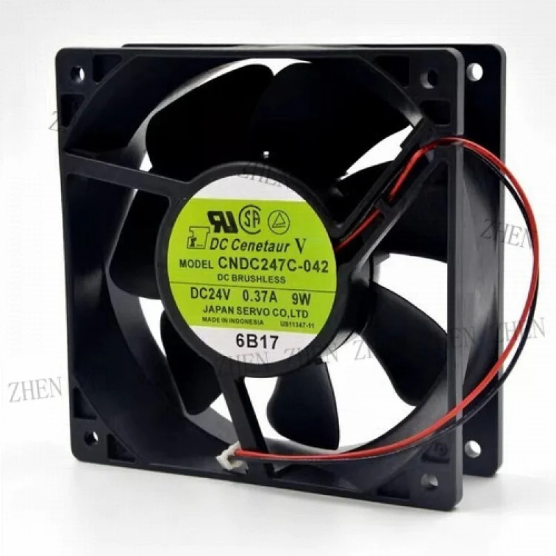 Y FOR CNDC247C-042 24V 0.37A 9W 120x120x38MM 2핀 인버터 냉각팬