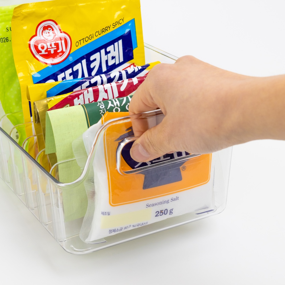 살림공간 팬트리정리 냉장고 트레이 보관용기 투명 칸막이 - 상세 이미지 2