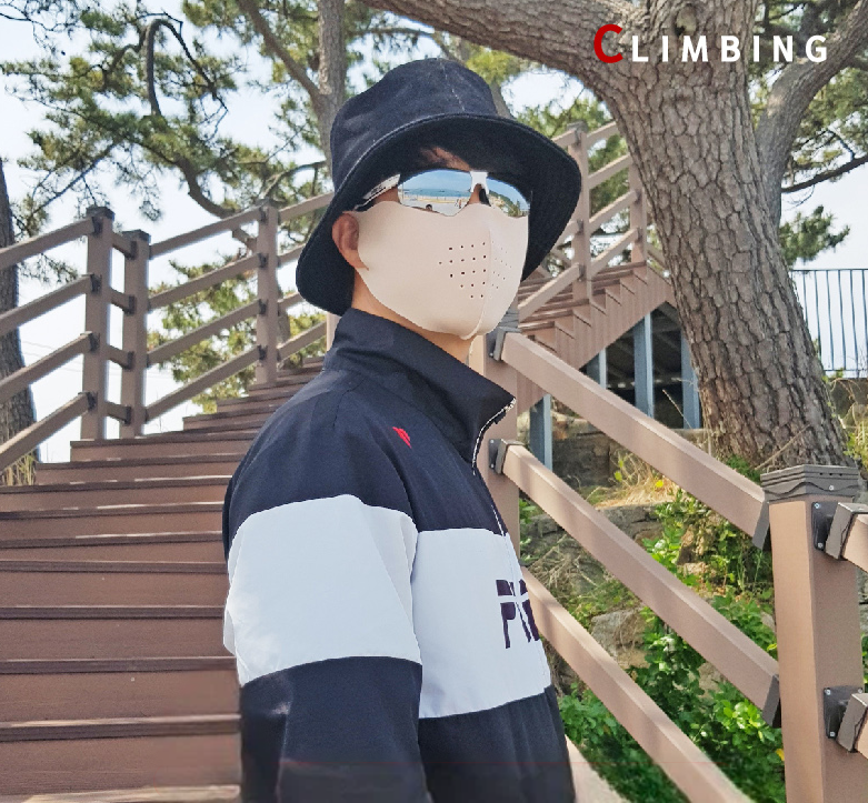 골프 칠때는 썬크림 말고 자외선 차단 마스크 UV 피부 보호 레저 등산 숨쉬기 편한 - 상세 이미지 4