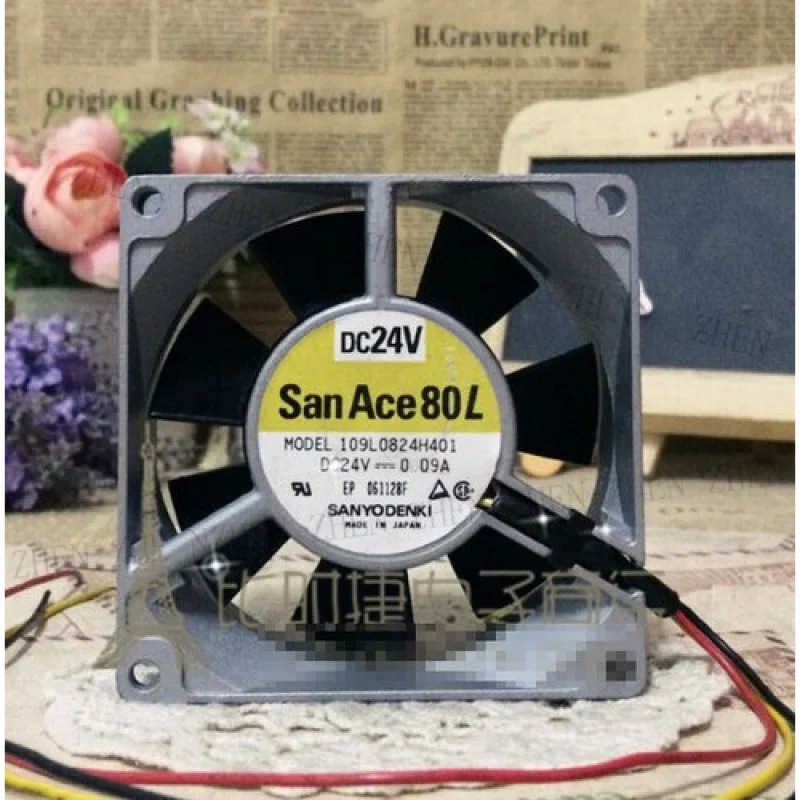 Y 109L0824H401 8cm8025 24V 0.09A 3선 알루미늄프레임 냉각팬용
