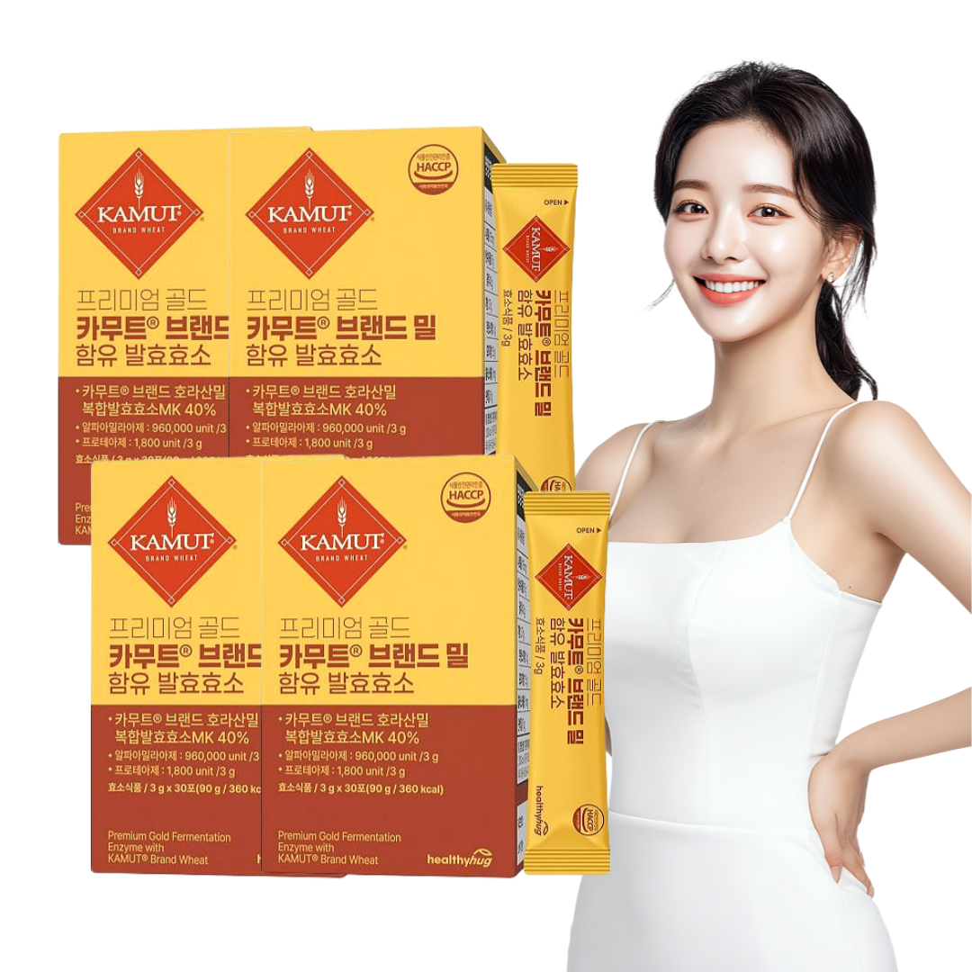 카무트효소 호라산밀 복합발효 곡물효소 30포, 4개 - 상품 이미지
