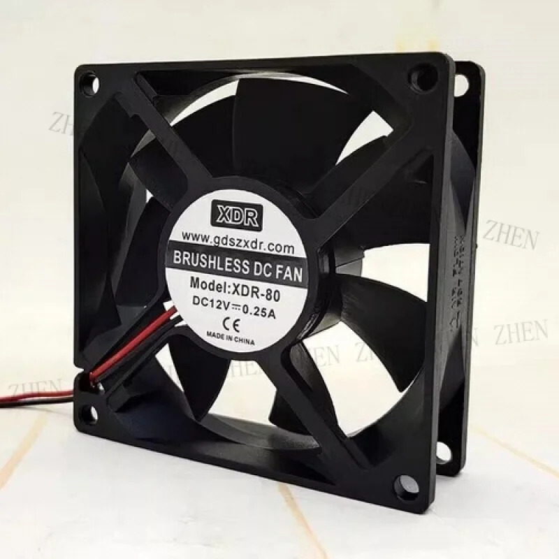 Y for XDR XDR-80 DC12V 0.25A 80x80x25MM 2-와이어 서버팬