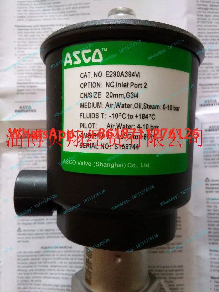 공압 앵글 시트 밸브 ASCO E290A394 E290A394VI