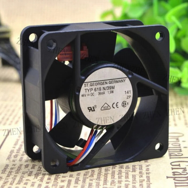 Y 618N/39M 인버터 냉각팬 6025 DC48V 38mA 1.9W 6CM 3핀