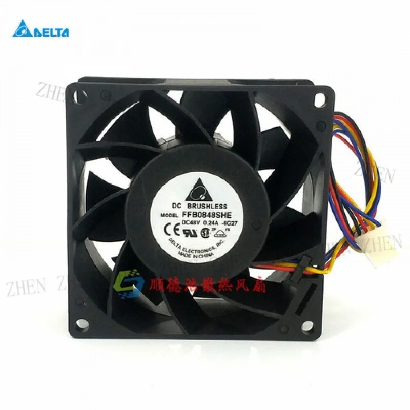 Y FFB0848SHE 8038 48V 0.24A 8CM / cm 산업컴퓨터 서버 냉각팬