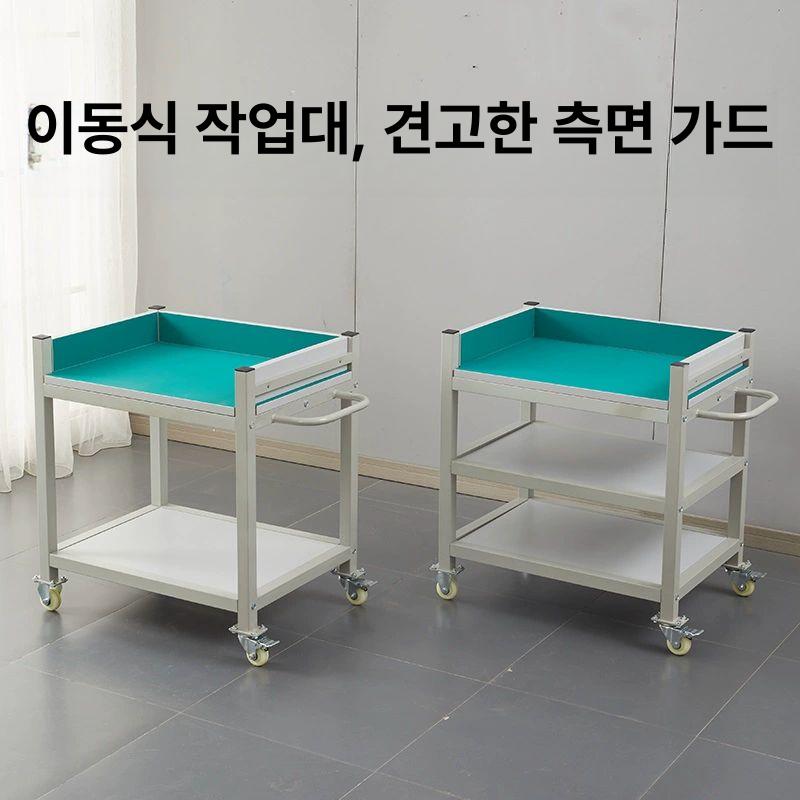 이동식작업대 트롤리 다이 바퀴 정전기 테이블 60x40 2단 - 상세 이미지 2