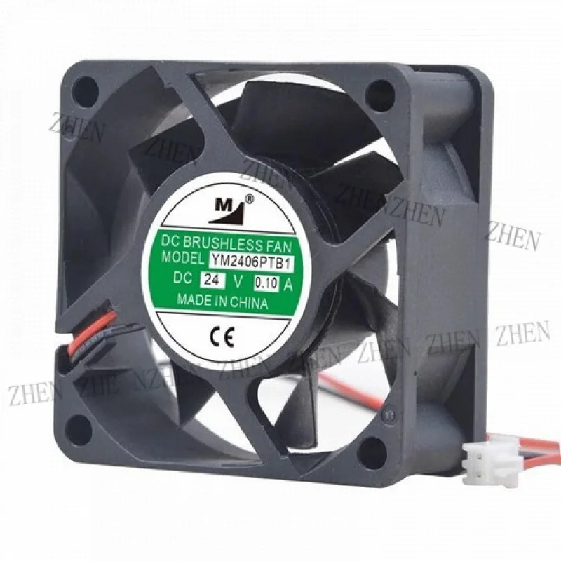 Y FOR YM2406PTB1 DC24V 0.10A 60x60x25MM 2핀 인버터 냉각팬