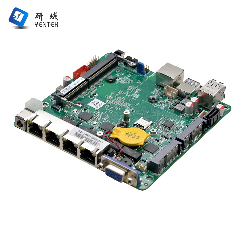 Pfsense 서버 마더보드 프로세서 J4125 DDR4 8G VGA 4 RJ45 LAN 미니 나노 ITX 방화벽