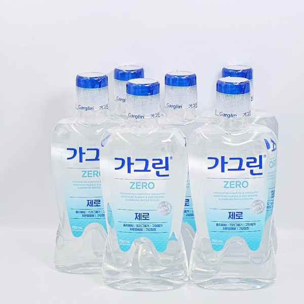 가그린 제로 구강청결제 750ml x 6개+100ml - 상품 이미지