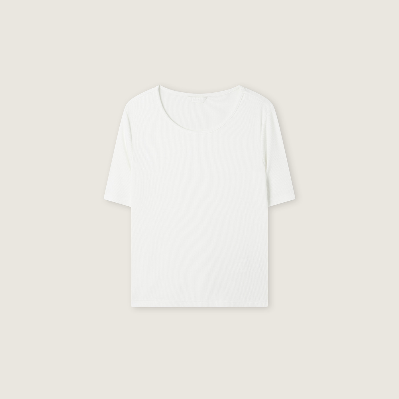 로엠 올데이 베이직 라운드넥 골지 티셔츠 RMHWG24R03 이미지 4