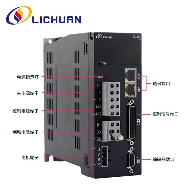 220V 2.6KW AC 서보모터 10N.M. 2500RPM 단상 드라이브 영구자석 드라이버