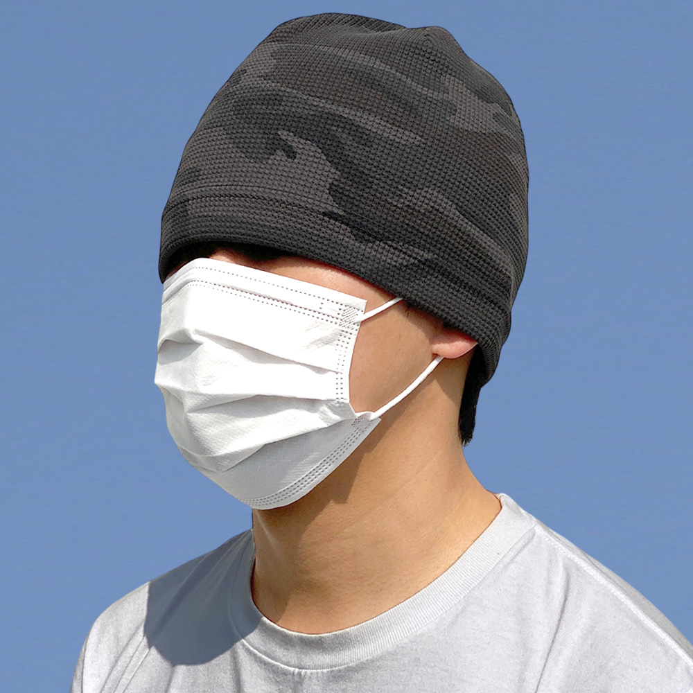 카모 와플 비니 여름 니트 모자 남자 여자 무지 봄 골무 숏 항암 두건 얇은 - 상세 이미지 2