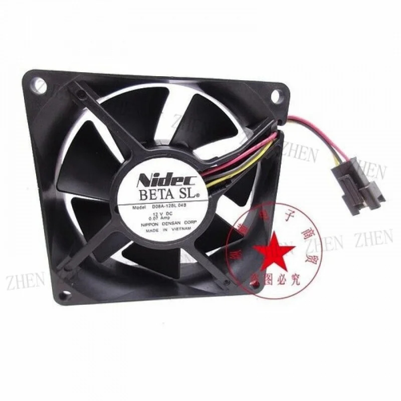 Y D08A-12BL 04B 8025 12V 0.07A 8cm 3핀 냉각팬