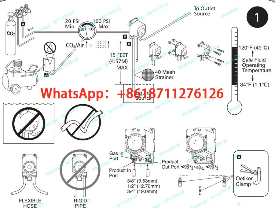 FLOJET 공압 다이어프램 펌프 G57320GA