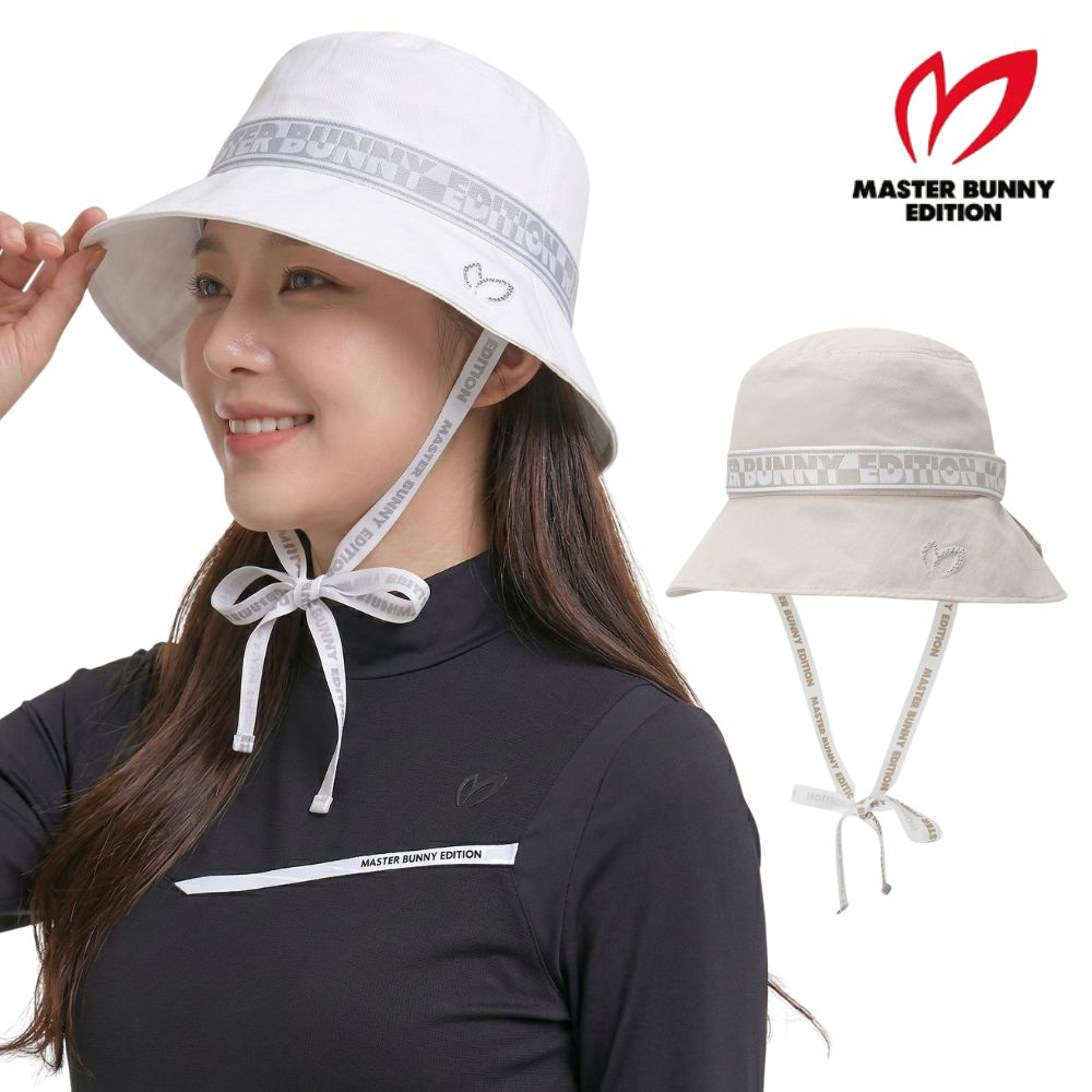 마스터바니에디션 여성 골프모자 버킷햇 여름 리본 벙거지 로고 E1CP107A