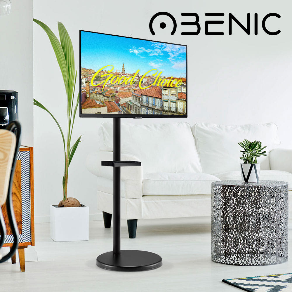 오베닉 3세대 삼탠바이미 이동식 티비 거치대 스탠바이미 LG 삼성 TV 이동형 스탠드(블랙) - 상품 이미지