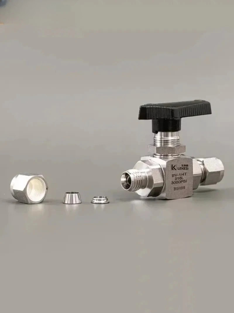 스테인리스 스틸 316L 슬리브 직통 볼 밸브 양방향 글로브 터미널 스위칭 3000PSI