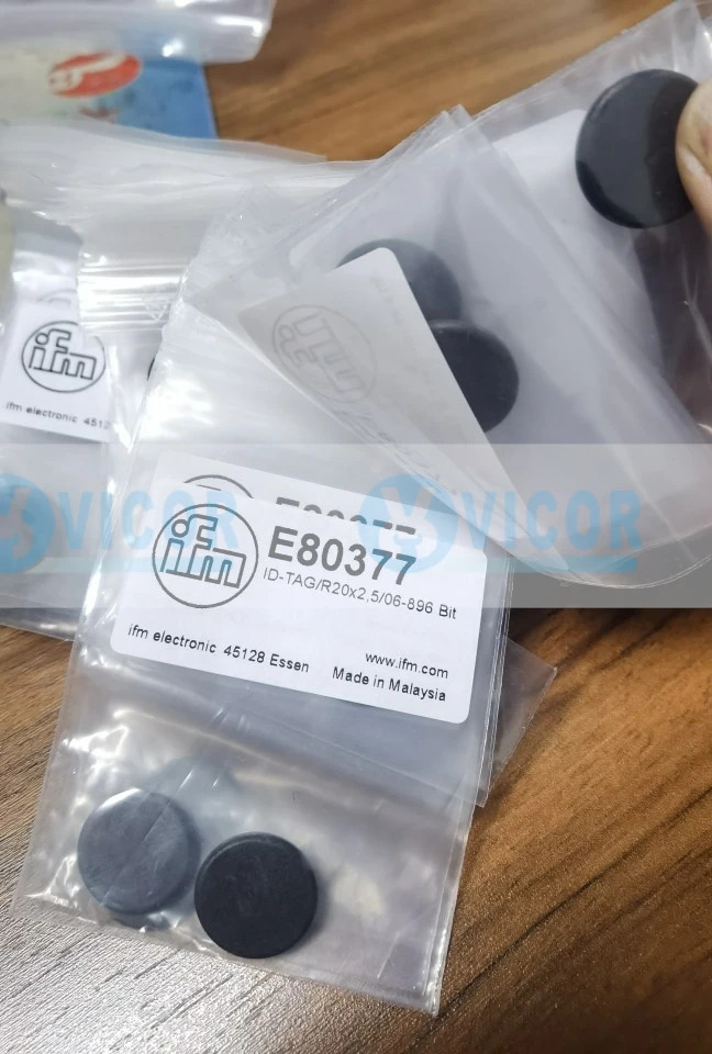 IFM 센서 E80377 RFID 트랜스폰더 ISO 15693 13.56 MHz UID 8바이트 고유 시리얼 28블록 4바이트