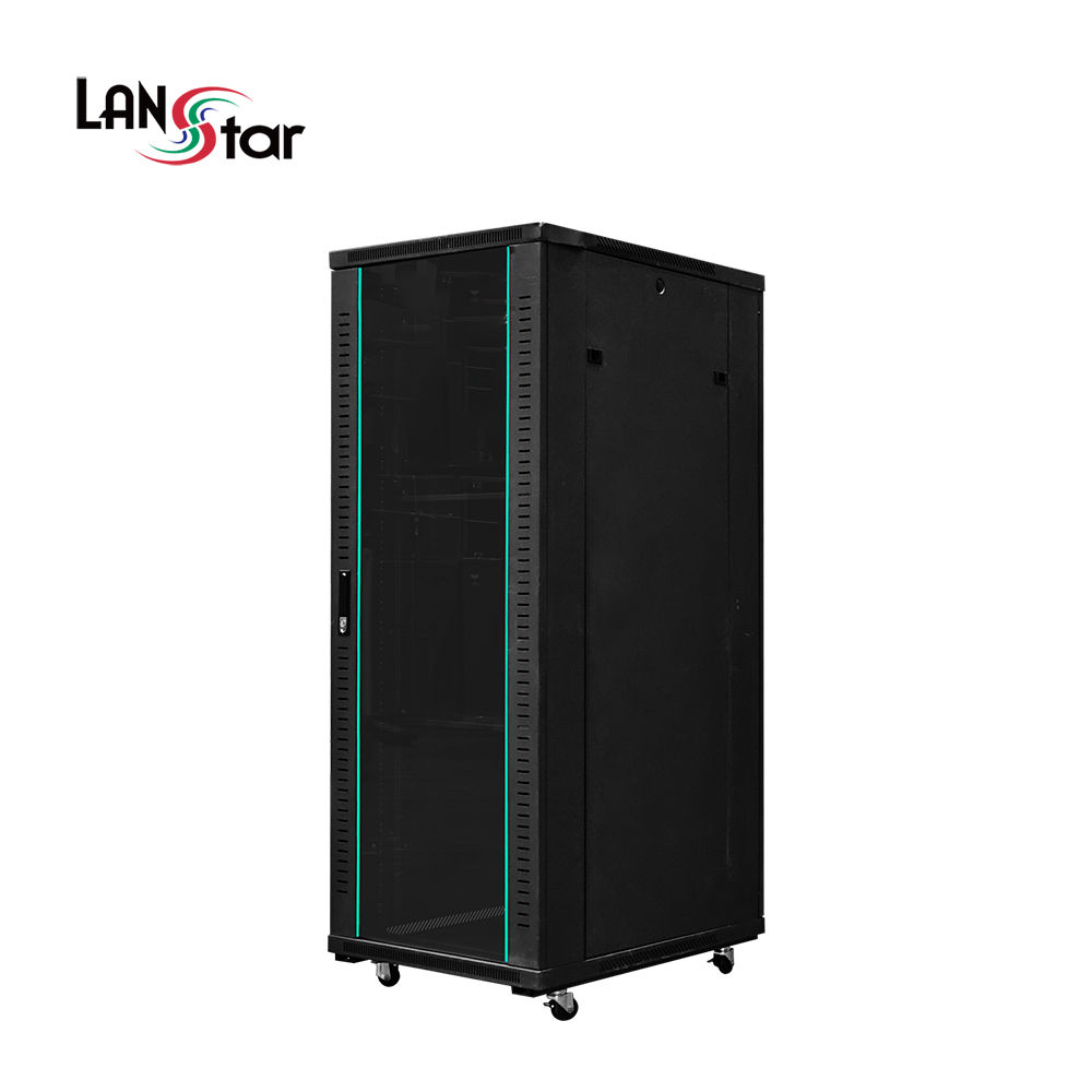 랜스타 LS-1600HB 허브랙 검정 32U 1600x800x600 통신랙 국제규격 - 상품 이미지