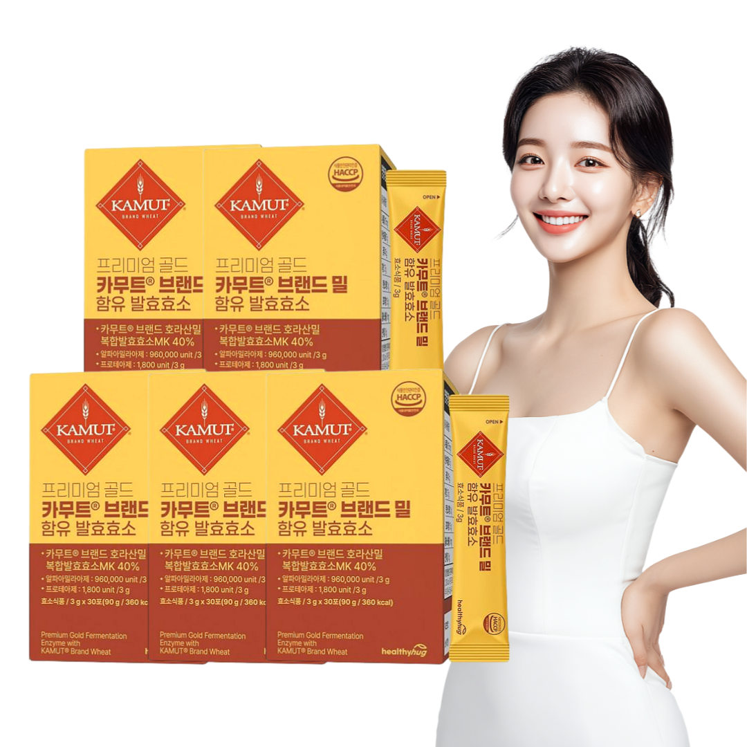 카무트효소 호라산밀 복합발효 곡물효소 30포, 5개 - 상품 이미지