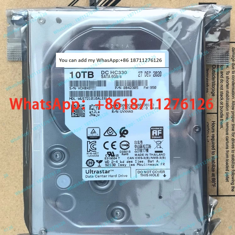 10T WUS721010ALE6L4 10TB 엔터프라이즈 NAS 기계식 하드 HC330
