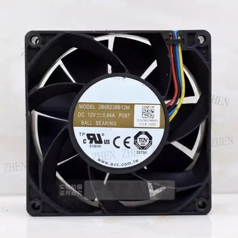Y FOR C 2B09238B12M 9238 DC12V 0.84A 9CM 4선 듀얼 볼 냉각팬