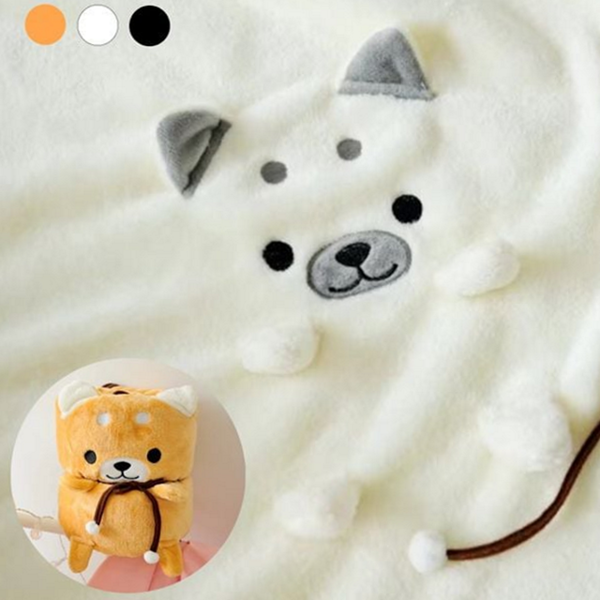 귀여운 시바견 무릎 담요 따뜻한 무릎 담요 강아지 사무실 휴대용 - 상품 이미지