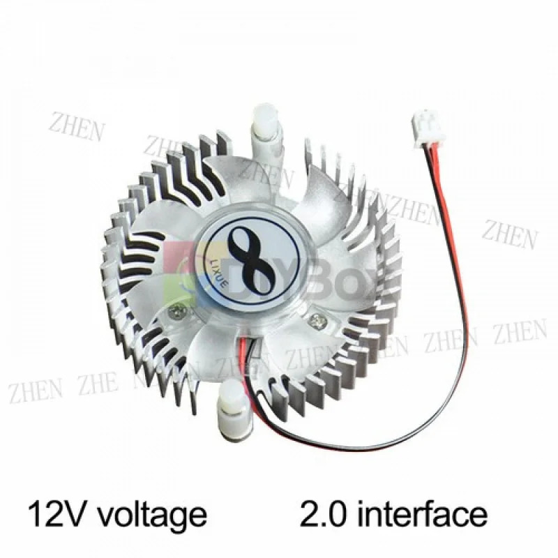 Y for DC5V/12V 알루미늄 방열판 팬 냉각팬 컴퓨터 케이스 쿨러 XH2.0 4300RPM
