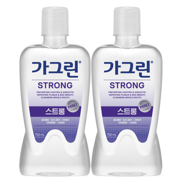 가그린 스트롱 구강청결제 750ml x 2개 - 상품 이미지