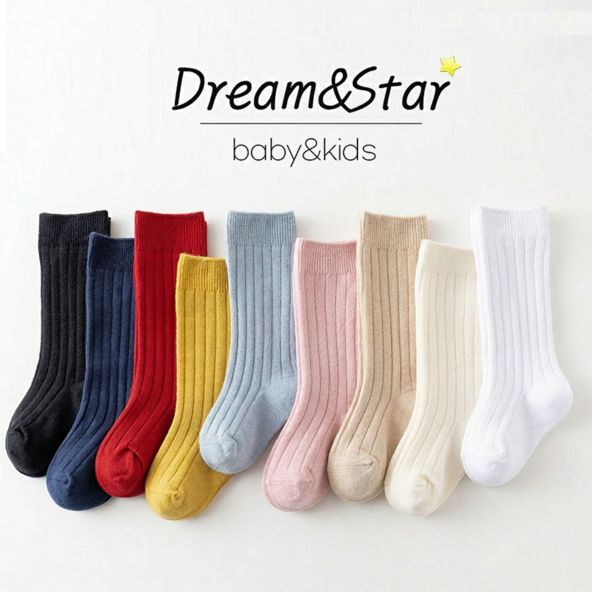레인보우 골지 아기 니삭스 긴양말 유아 반스타킹 장목양말 제품 이미지