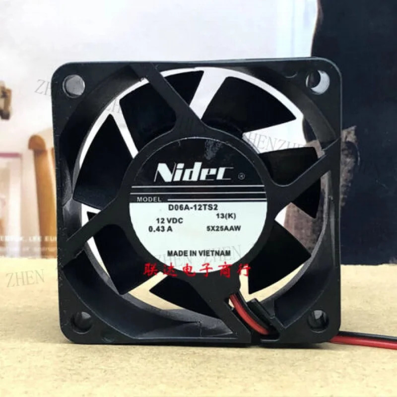 Y for D06A-12TS2 DC12v 0.43A 6025 6cm 2선식 냉각팬
