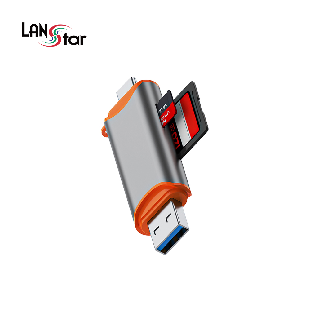 랜스타 SD 카드 리더기 USB 3.0 A/C 듀얼 (LS-UACSD) - 상품 이미지